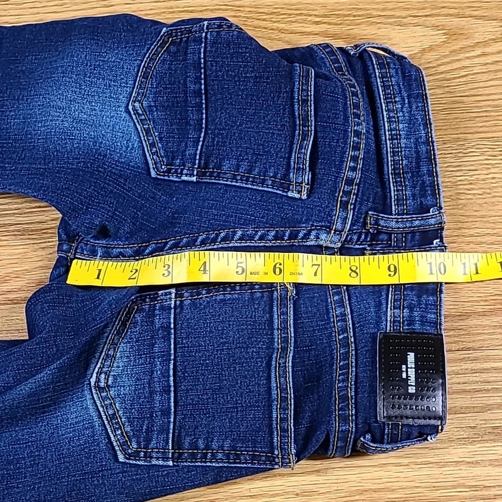 PUBLIC SUPPLY CO. GIRLS KIDS SIZE 8 SKINNY DISTRESSED PRE-OWNED BLUE JEANS